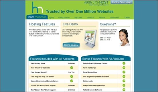 HostMonster Word Press Hosting Service Provider